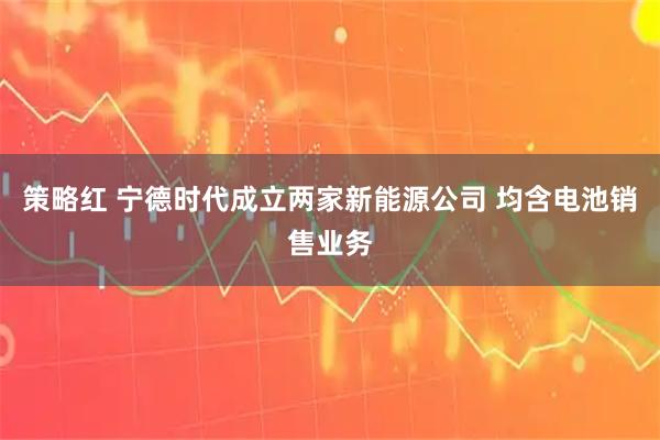策略红 宁德时代成立两家新能源公司 均含电池销售业务