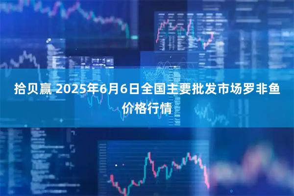 拾贝赢 2025年6月6日全国主要批发市场罗非鱼价格行情