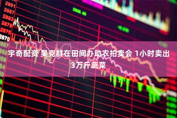 宇奇配资 吴克群在田间办助农拍卖会 1小时卖出3万斤蔬菜